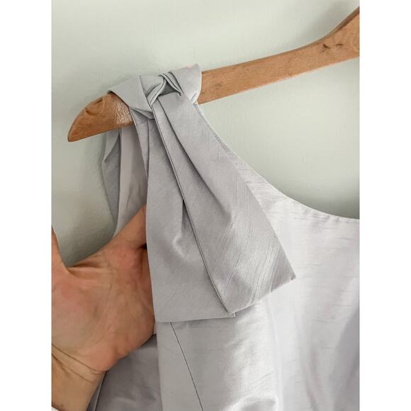 NWT | Alfred Sung | Dupioni Cocktail Bridesmaid Dress | Dove Gray | Size 12 - Picture 3 of 10